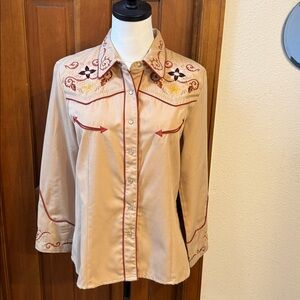 Vintage Scully Tan Shirt Size M
